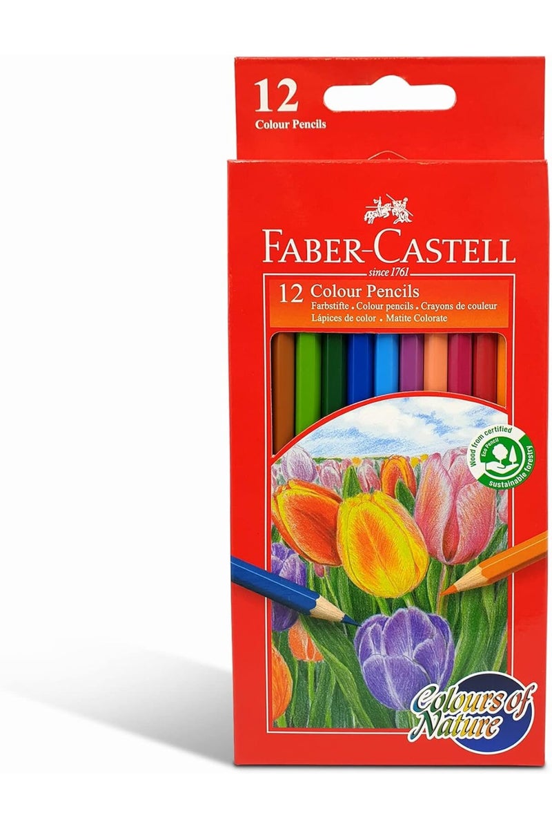 Faber-Castell Color Pencils, 12 Pieces - Image 1